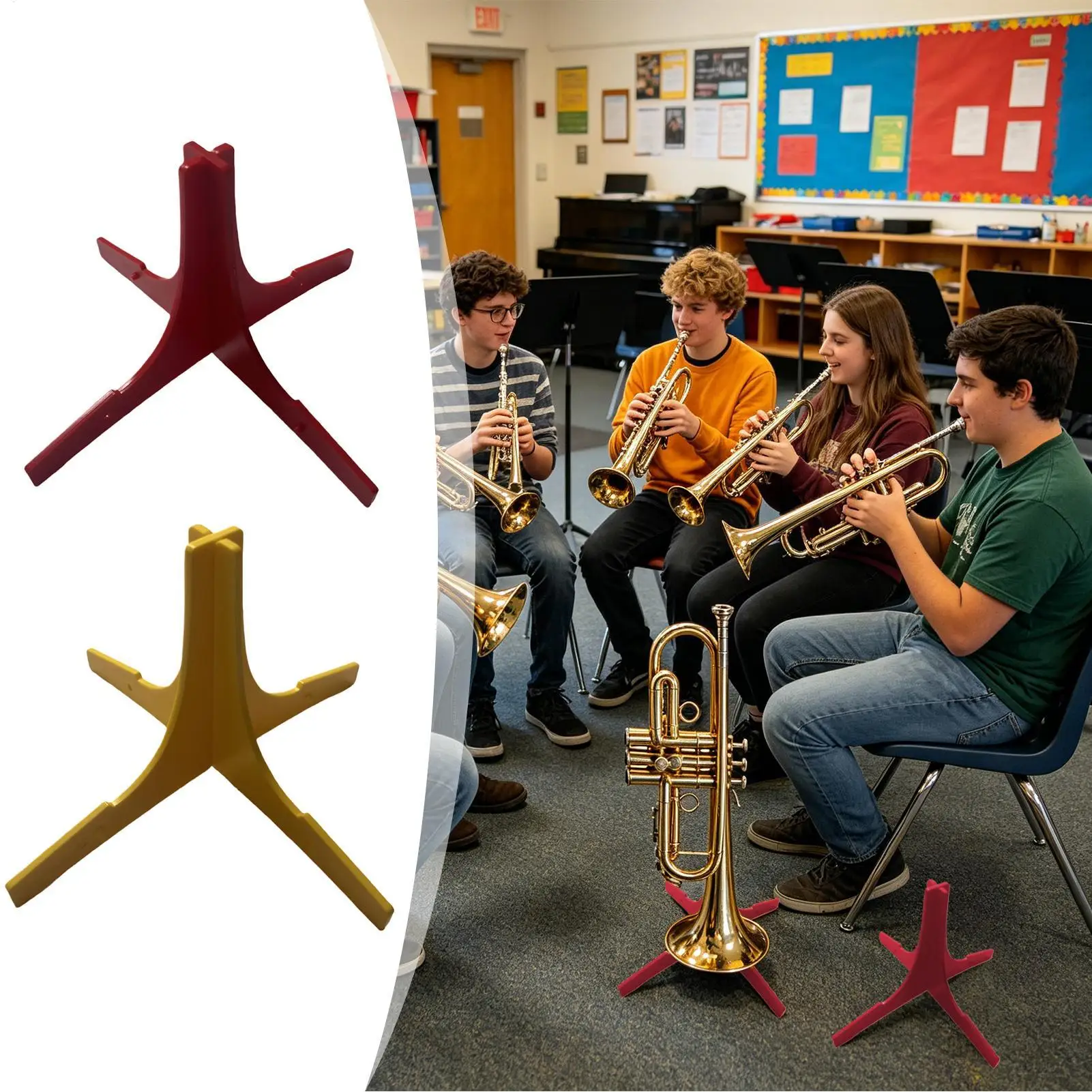Trumpet Stand Holder Detachable Stable High Strength Trumpet Stand For Travel Practice For Professionals Beginners Learners
