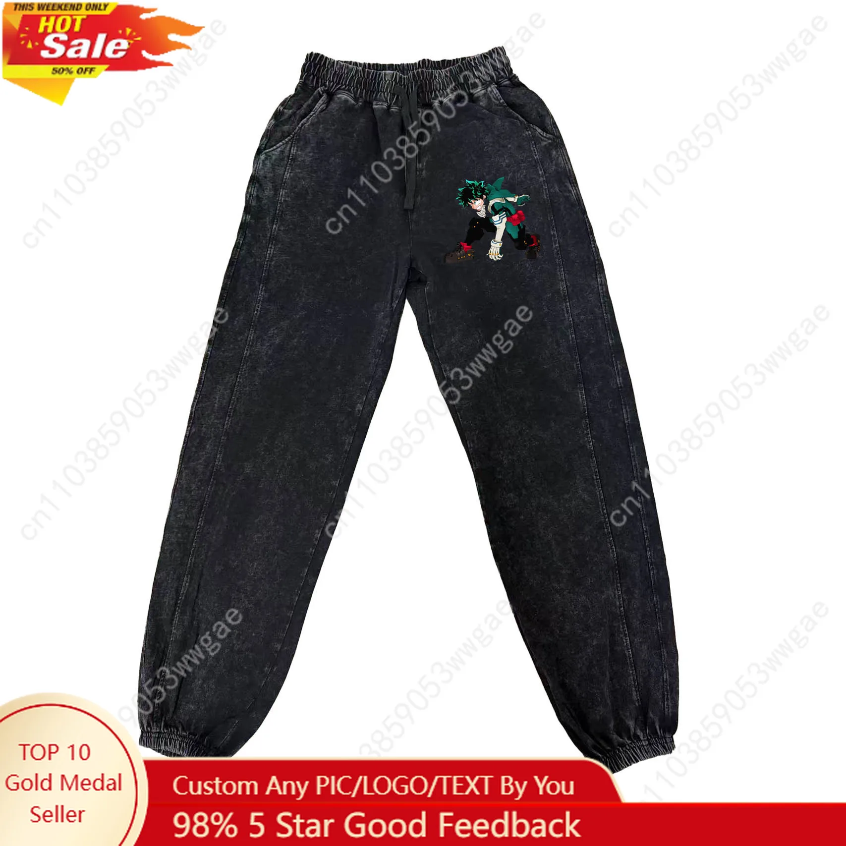 

My Hero Academia Pants Mans Womans Teenagers Retro Vintage Trousers Cotton High Quality Elastic Sweatpant Anime Custom Made Pant
