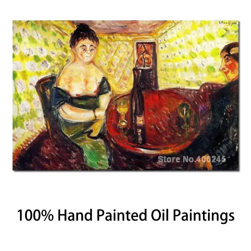 

Art Oil Painting Brothel Scene for Sweet Madel by Edvard Munch High Quality Handmade