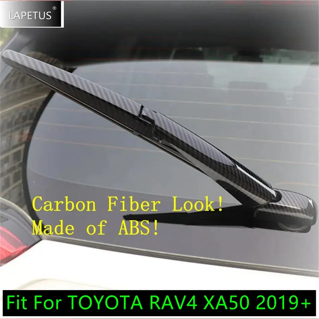 

ABS Car Rear Windshield Window Windscreen Rain Wiper Decor Sticker Accessories Cover Trim For TOYOTA RAV4 RAV 4 XA50 2019 - 2024