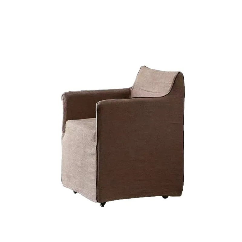 

Japanese-style wabi-sabi wind linen fabric movable single sofa chair B hotel leisure removable chair
