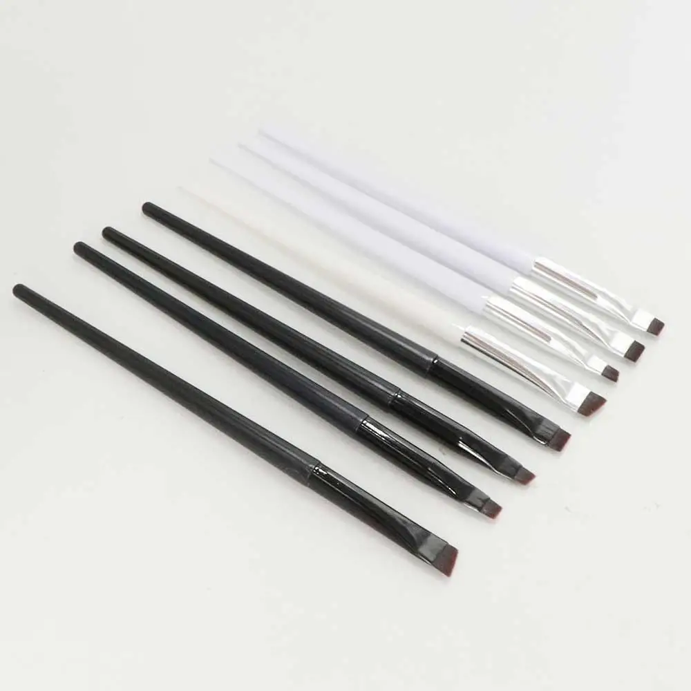 Herramienta de maquillaje para principiantes, cepillo delineador de ojos, brochas de maquillaje con cuchilla, pinceles delineadores finos en ángulo, delineador de cejas, cepillo plano para cejas