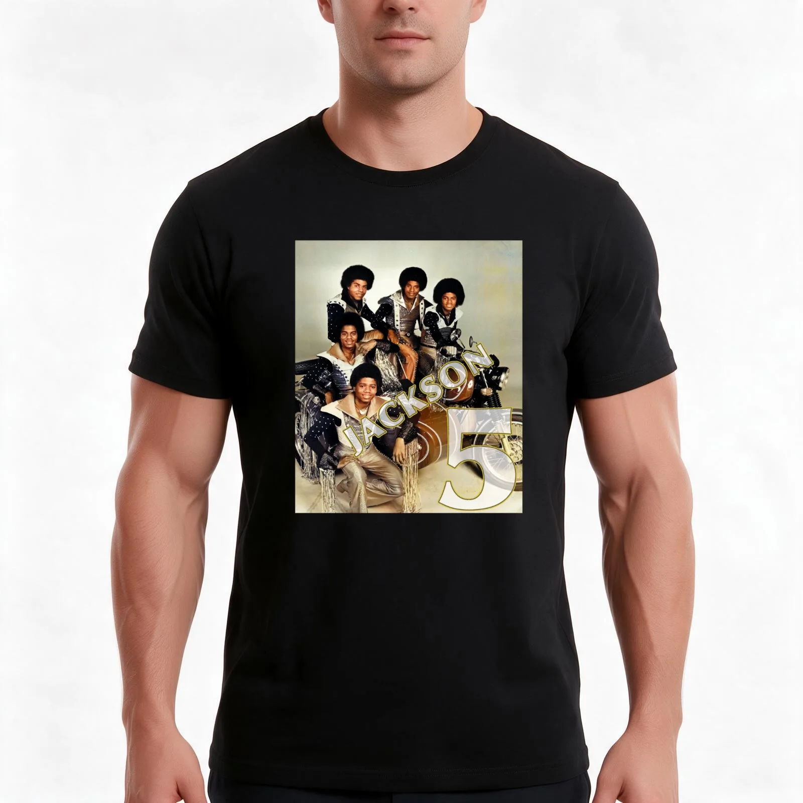 Jackson 5 1970’s Pop vocal Group Motown Soul T-Shirt Summer Casual Cotton Tee Oversized Streetwear Tops Vintage Graphic Print