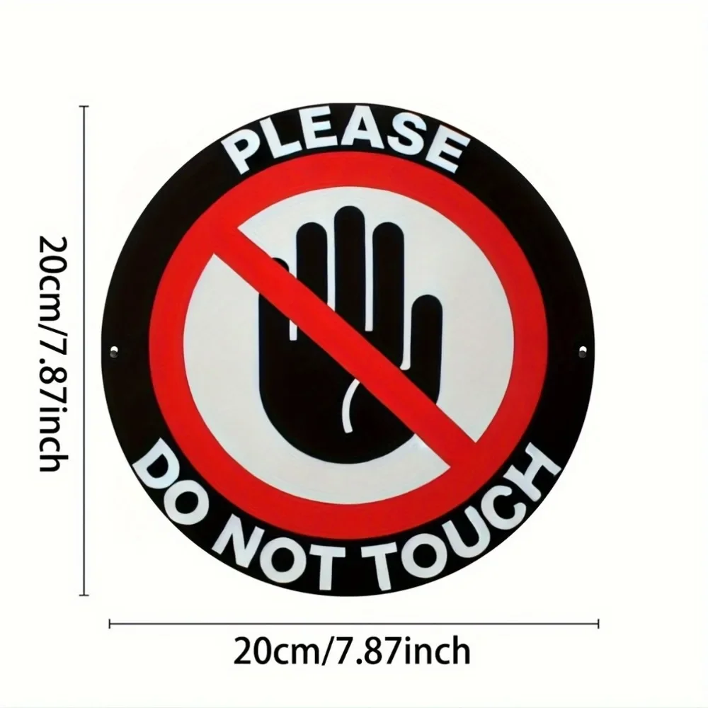 Please Do Not Touch Warning Sign Tin Sign - Vintage Durable Metal Plaque Wall Decor, Home Office Bar Man Cave Wall Art