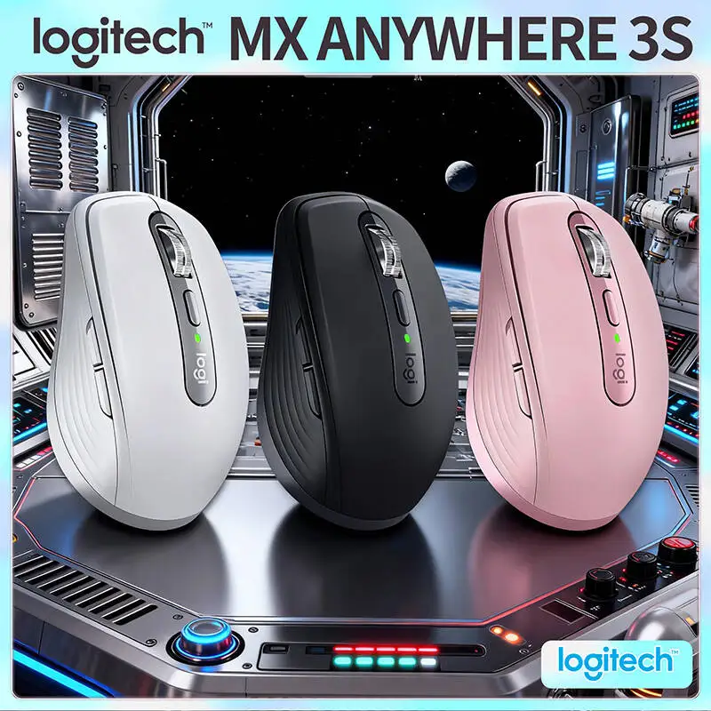

Компактная мышь Logitech MX Anywhere 3S, эргономичный дизайн, перезаряжаемая, с быстрым прокруткой для портативных ПК Mac