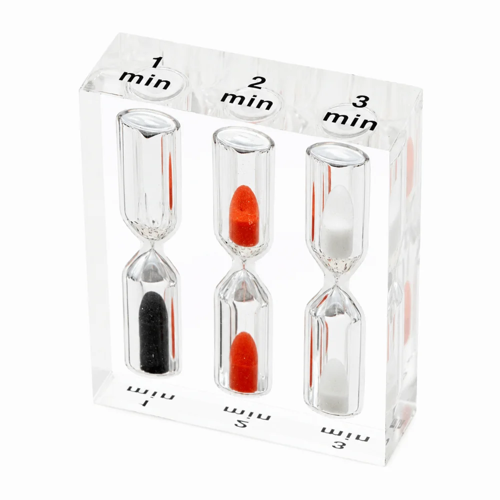 3 in 1 Acrylic Hourglass Timer Colorful Portable 1/2/3/4/5 Minutes Hourglass Sandglass Creative Sand Timer Clock Kitchen