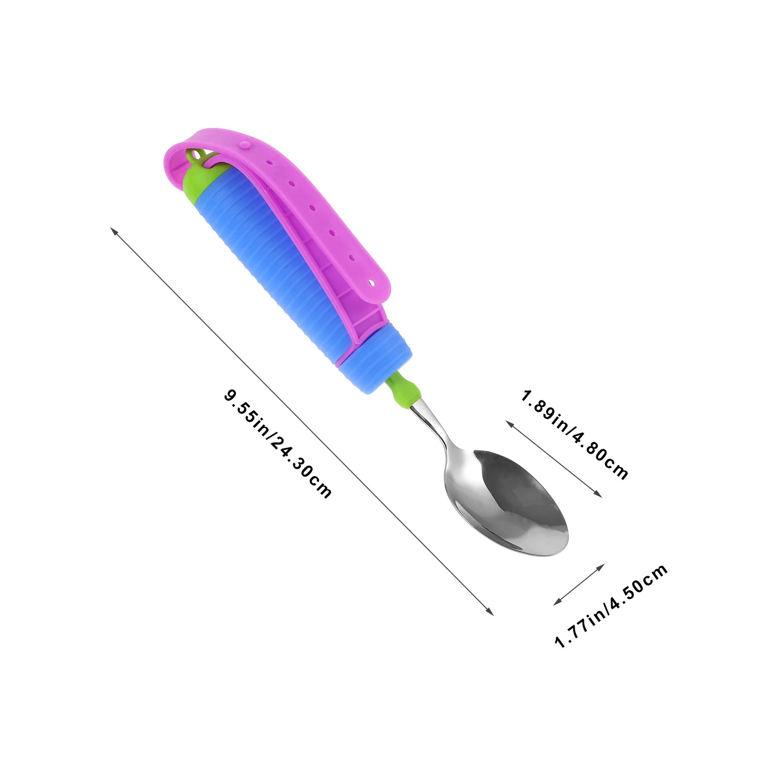 Адаптивная ложка, нескользящая портативная посуда для еды для пожилых людей с ограниченными возможностями, защита от сквозняков, защита от разливов, совок, посуда для инвалидов
