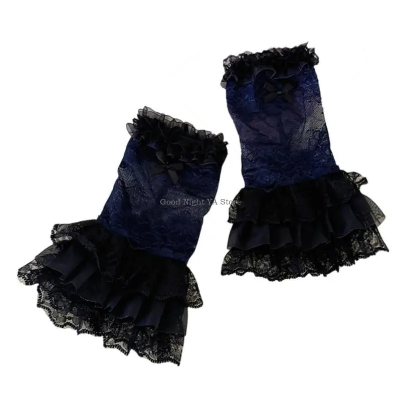 

Lace Wrist Cover Nails Art Studio Prop Elegant Pleated Detailing Photo Props