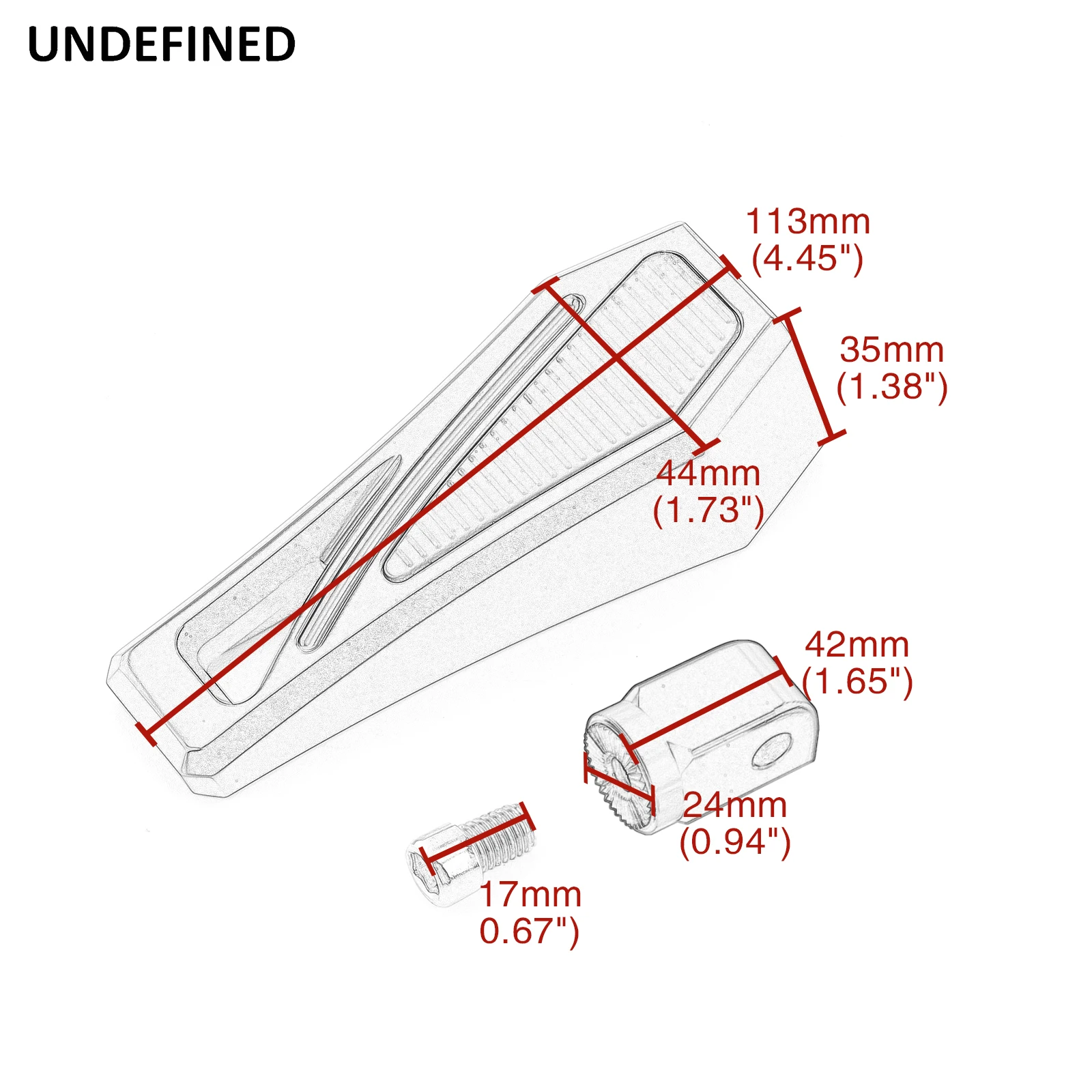 Phantom Rear Foot Pegs Floorboards Footrest Pedals For Honda VTX 1300/1800 Valkyrie Suzuki Volusia 800 Triumph Thunderbird Storm