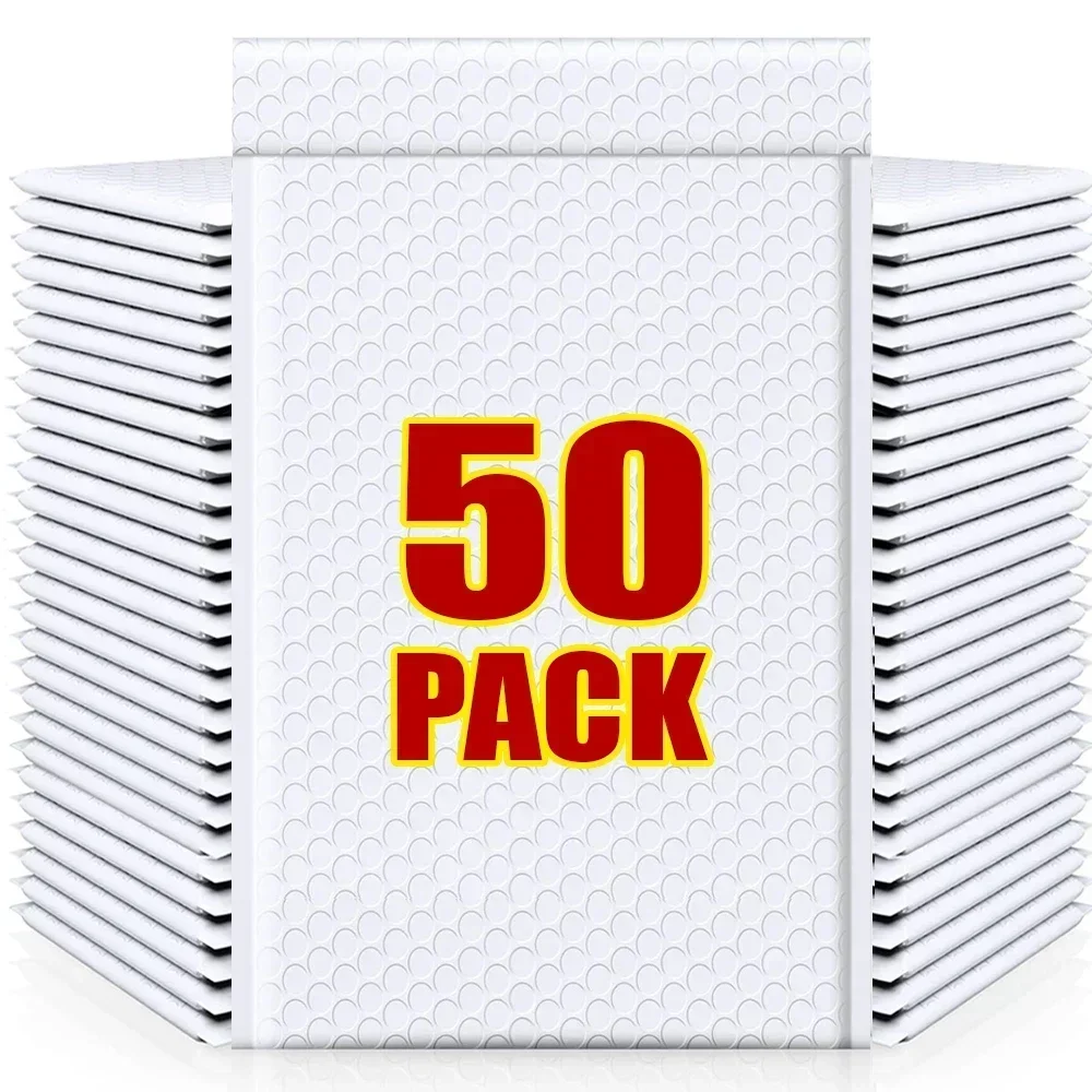Multifunctional Adhesive Business Mailing Packages White Foam Bubble Envelopes Adhesive Waterproof Shipping Bags for Packing