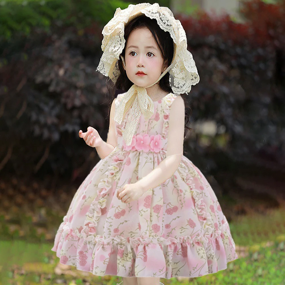 

Lolita Flower Princess Baby Girl Party Dress Ceremony 1st Birthday Wedding Girls Dresses Bridemaid Prom Gown Graduation Costumes