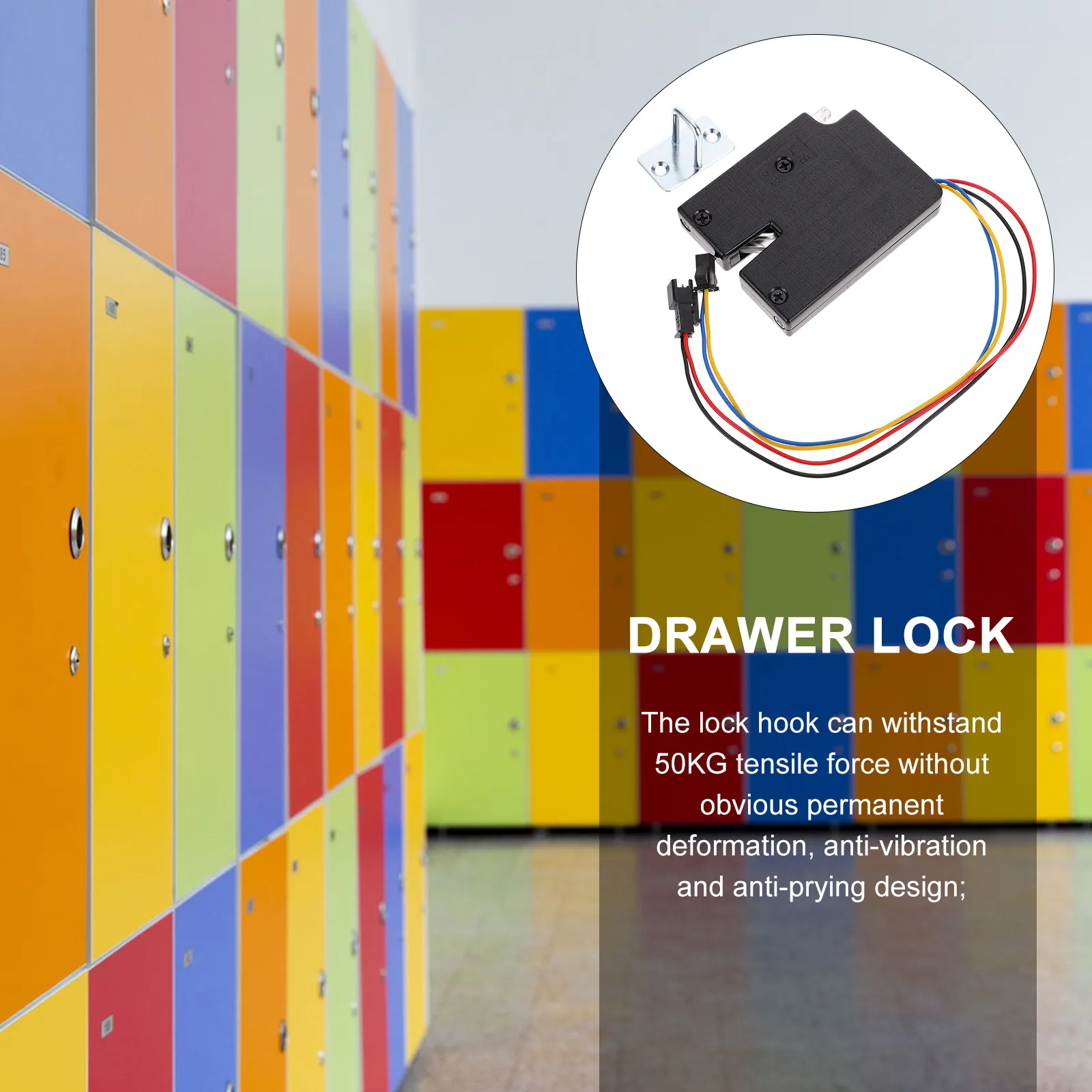 

Electronic Cabinet Lock Plastic Mechanical Relay Control Unlock for Lockers Drawers Vending Machines Hidden Door Latch