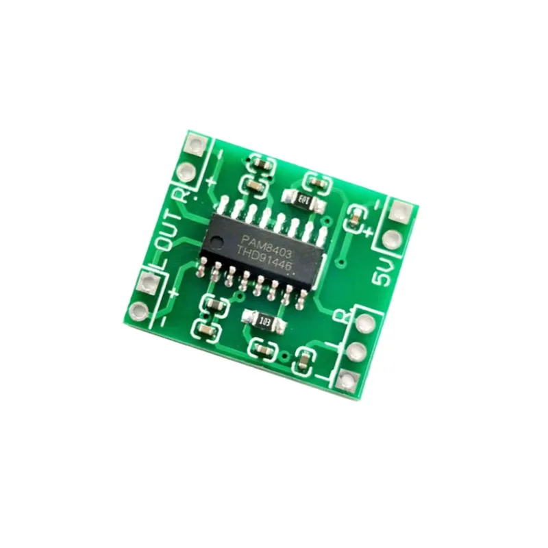 5PCS PAM8403 High Efficiency 2.5-5V Ultra-Micro Digital Power Amplifier Board 2*3W Class D PAM8403 Module USB Power Supply DIY