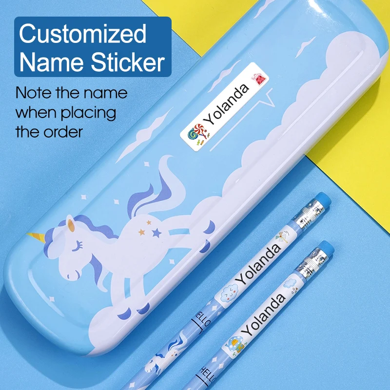 Custom Waterproof Name Stickers for School - Personalized Tags for Kids Backpacks, Lunch Boxes & Bottles,Multilingual Labels‌