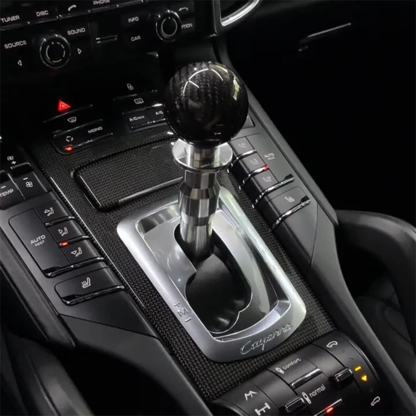 Gear Shift Knobs Compatible For Porsche Cayenne 2007-2010 Carbon Fiber Car Aircraft Gear Handle Car Accessories