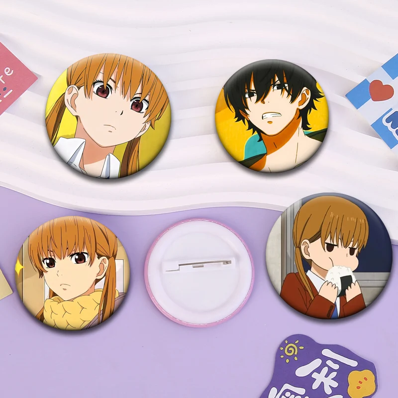 Anime Tonari No Kaibutsu Kun Pins Yoshida Haru,Mizutani Shizuku,mitty Cartoon Badge My Little Monster Brooches Bag Decor Gifts