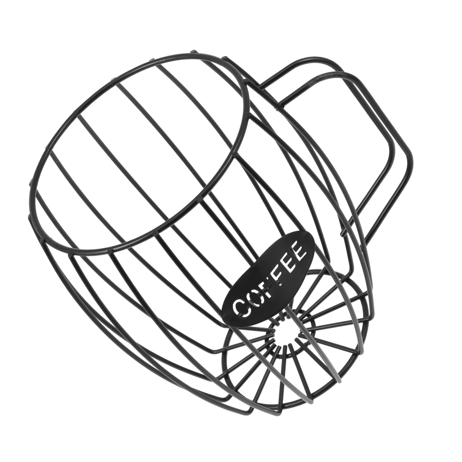

1pc Modern Coffee Capsule Storage Basket For Home Office Kitchen Use Practical Metal Organizer Stand Hollowed
