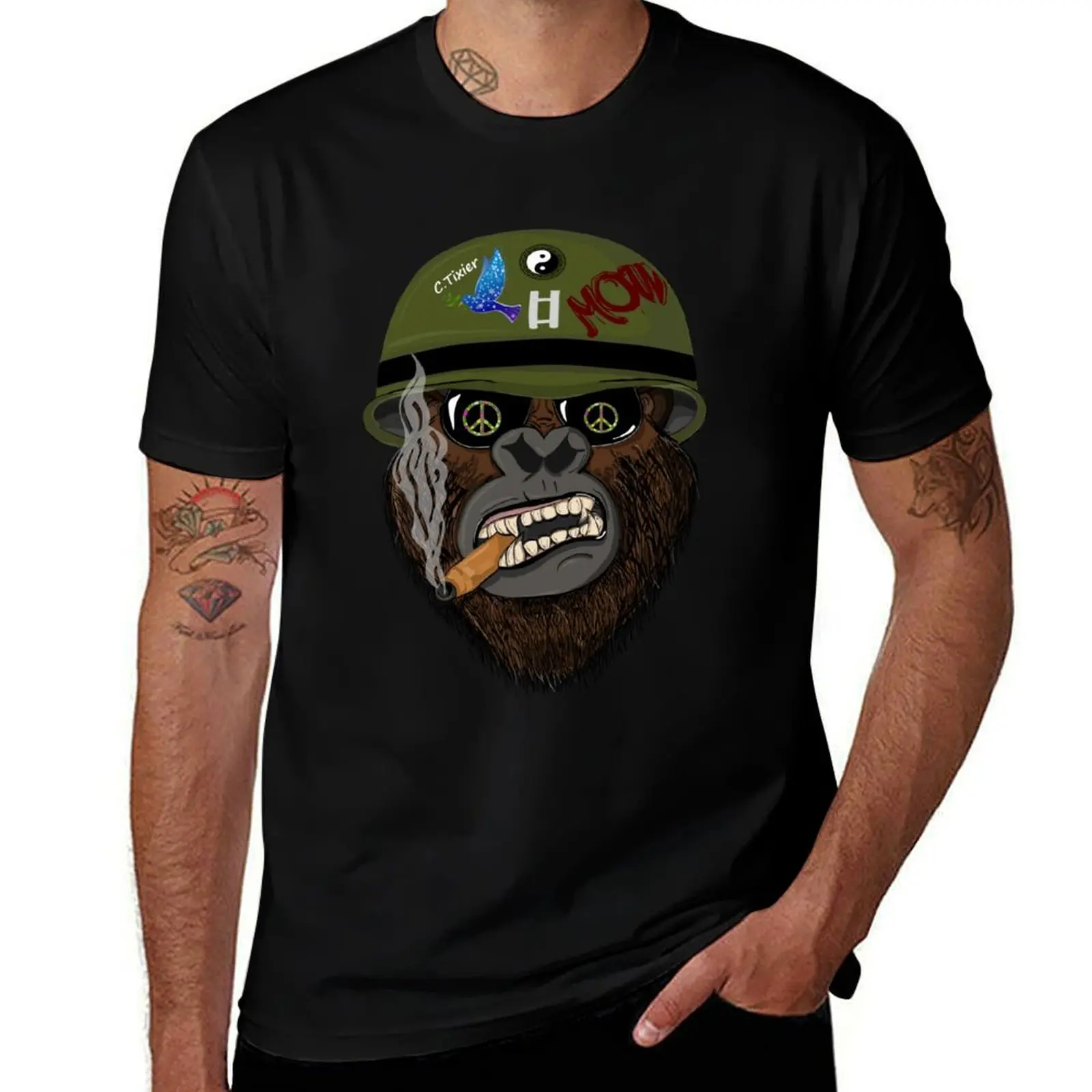 

Drunken Monket Style Digital Art T-Shirt t shirt for man essential t shirt man t shirt graphic T-shirt