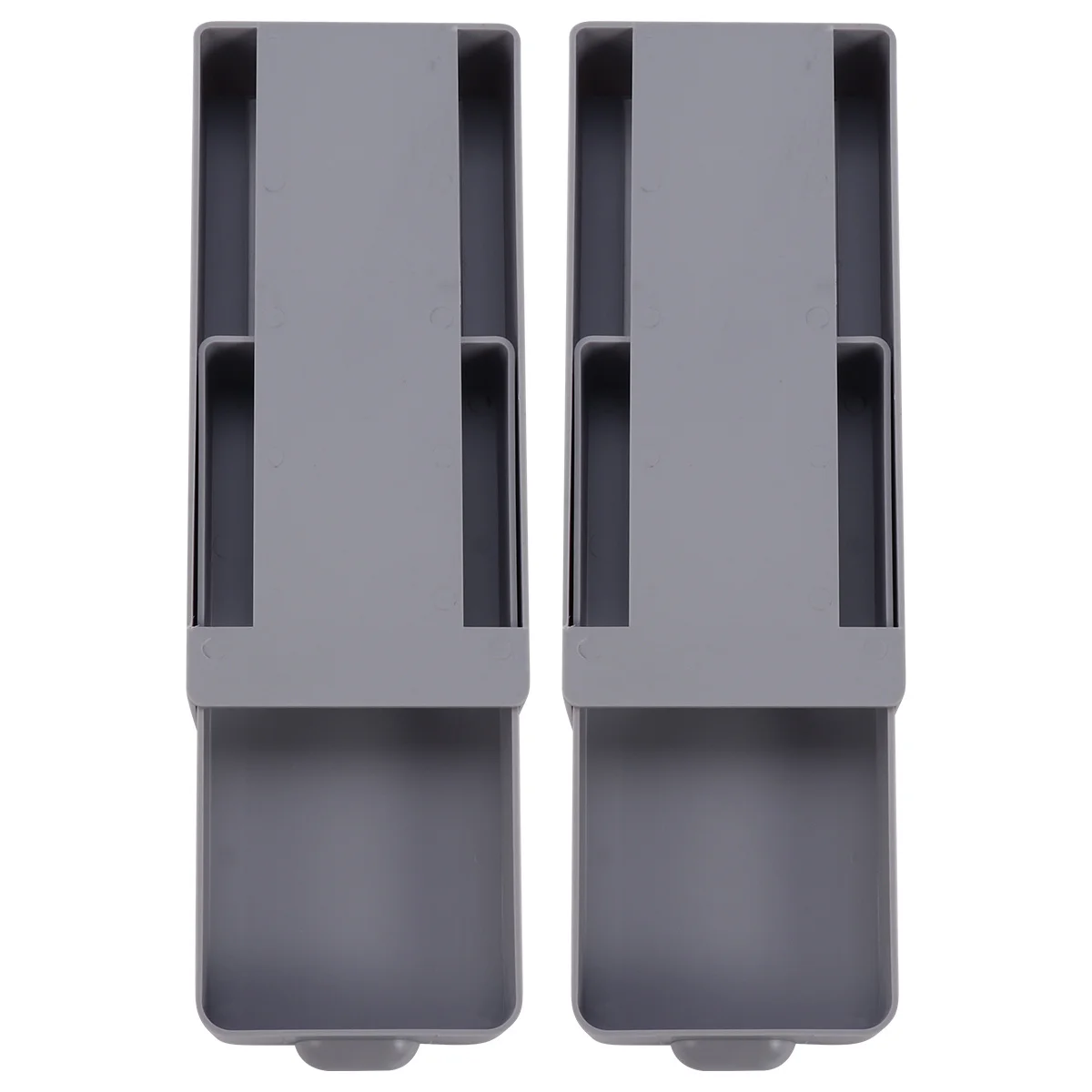 

2pcs Storage Drawer Organizer Hidden Desk Tray For Bedroom Living Room Kitchen Non-Toxic Adhesive Back