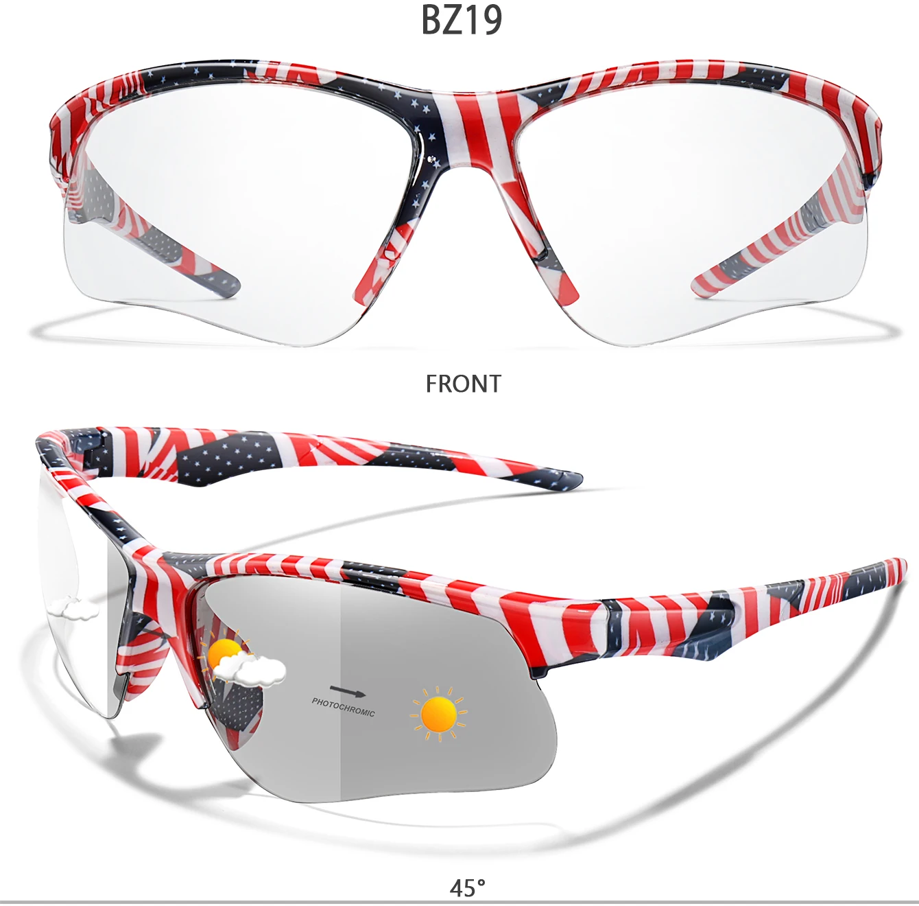 Trendy Stil Photochrome Sonnenbrille Für Männer Frauen Outdoor Mtb Fahrrad Radfahren Laufen Brillen Sport Fahrrad Winddicht Brille – Detail 12