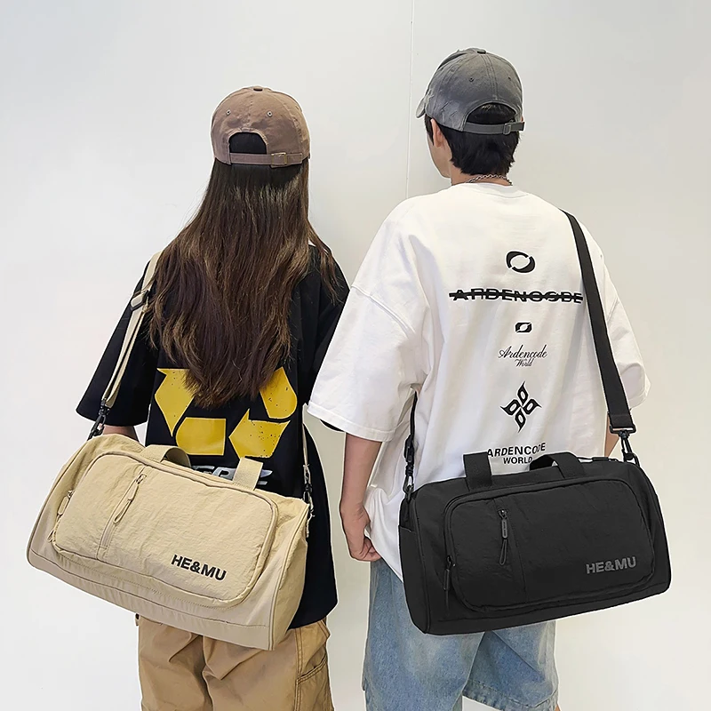 حقيبة كروس كاجوال ذات سعة كبيرة حقائب كتف للسفر للجنسين حقيبة رياضية للياقة البدنية محمولة تحمل حقيبة ظهر عصرية بحمالة