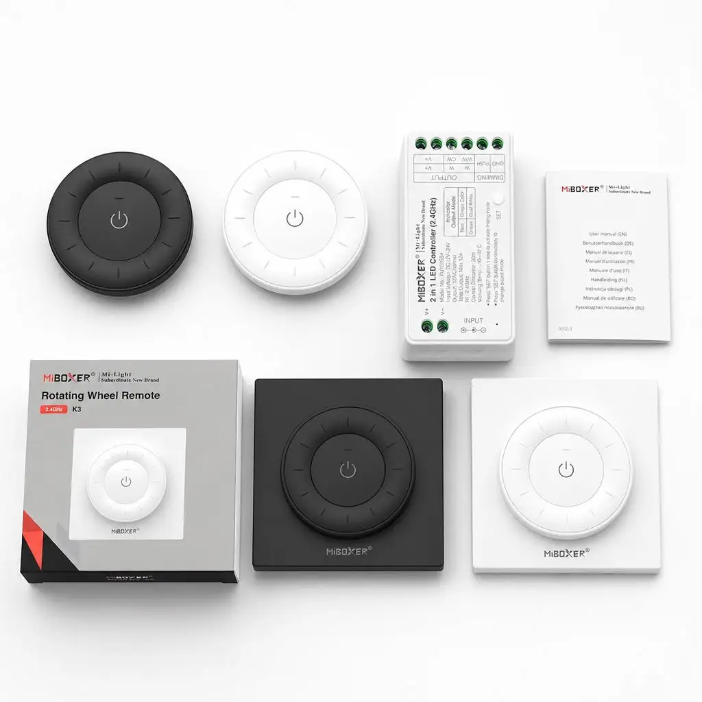 MiBoxer FUT035S+ K3 K3S K3P DC12-24V 2.4GHzRF 2in1 Dual White Single White COB Smart PWM LED Strip Light Dimmer Controller
