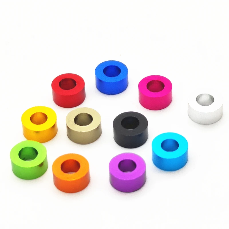 20pcs/lot m3 aluminum washer M3*6*0.25/0.5/1/1.5/2/2.5/3/4/5/6/8/10mm M3 colourful Anodized aluminum flat  Washers Gasket