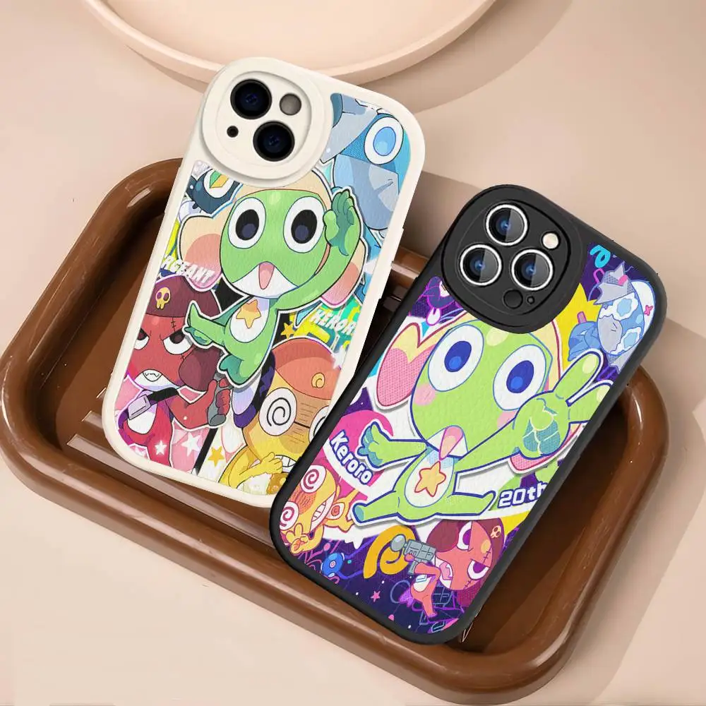 New Keroros Gunsos Movie Phone Case For IPhone 16 15 14 13 12 11 Pro Max Plus Soft Leather Cover