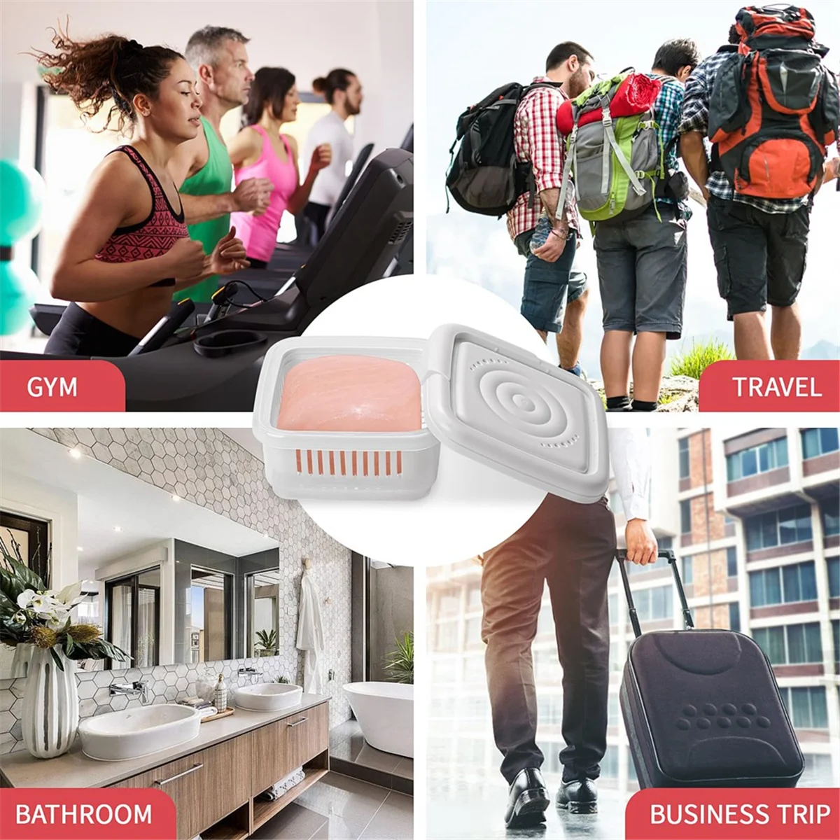 Cozinha Frigorífico Plastic Drain Box, Cebola Verde Crisper, Praça Saboneteira, Food Seal Box, 3pcs