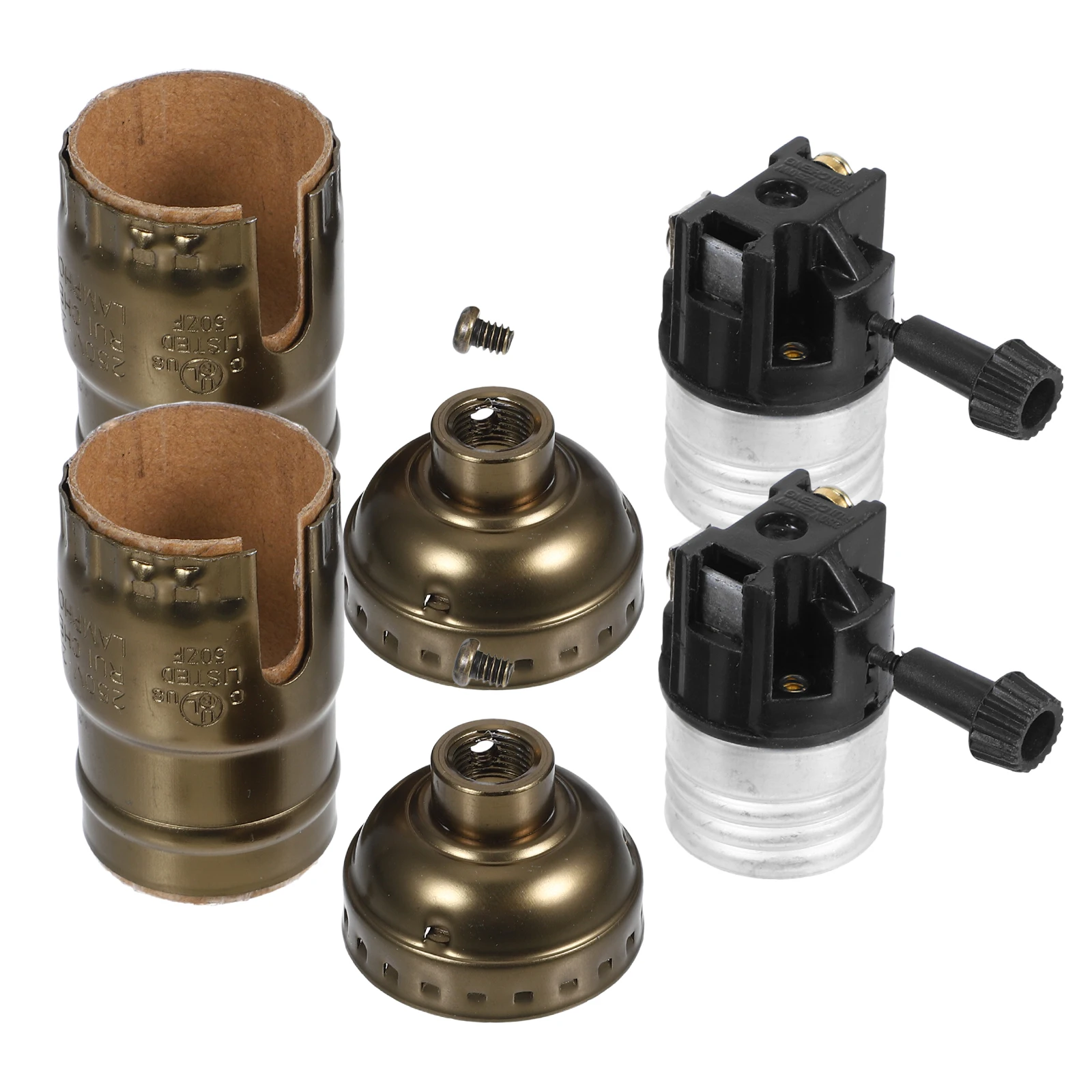 

2Pcs E26 Lamp Holder Core Aluminum Shell UL Modern Light Socket Replacement Parts Hardware Sockets Lamps