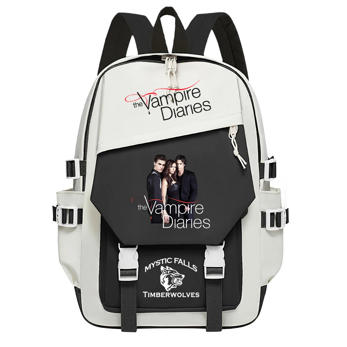 The Vampire Diaries School Backpack Students Gift Movie Pattern School Bags Large Capacity Outdoor Backpack Men Travel Backpack