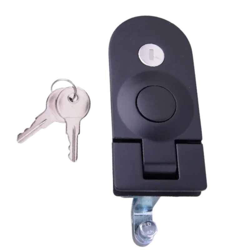 RV Trailer Door Lock-MS609 Push-Button Spring Loaded Flush Mount Lock W/2 Keys Durable Camper Caravan Door Latch For Motorhomes