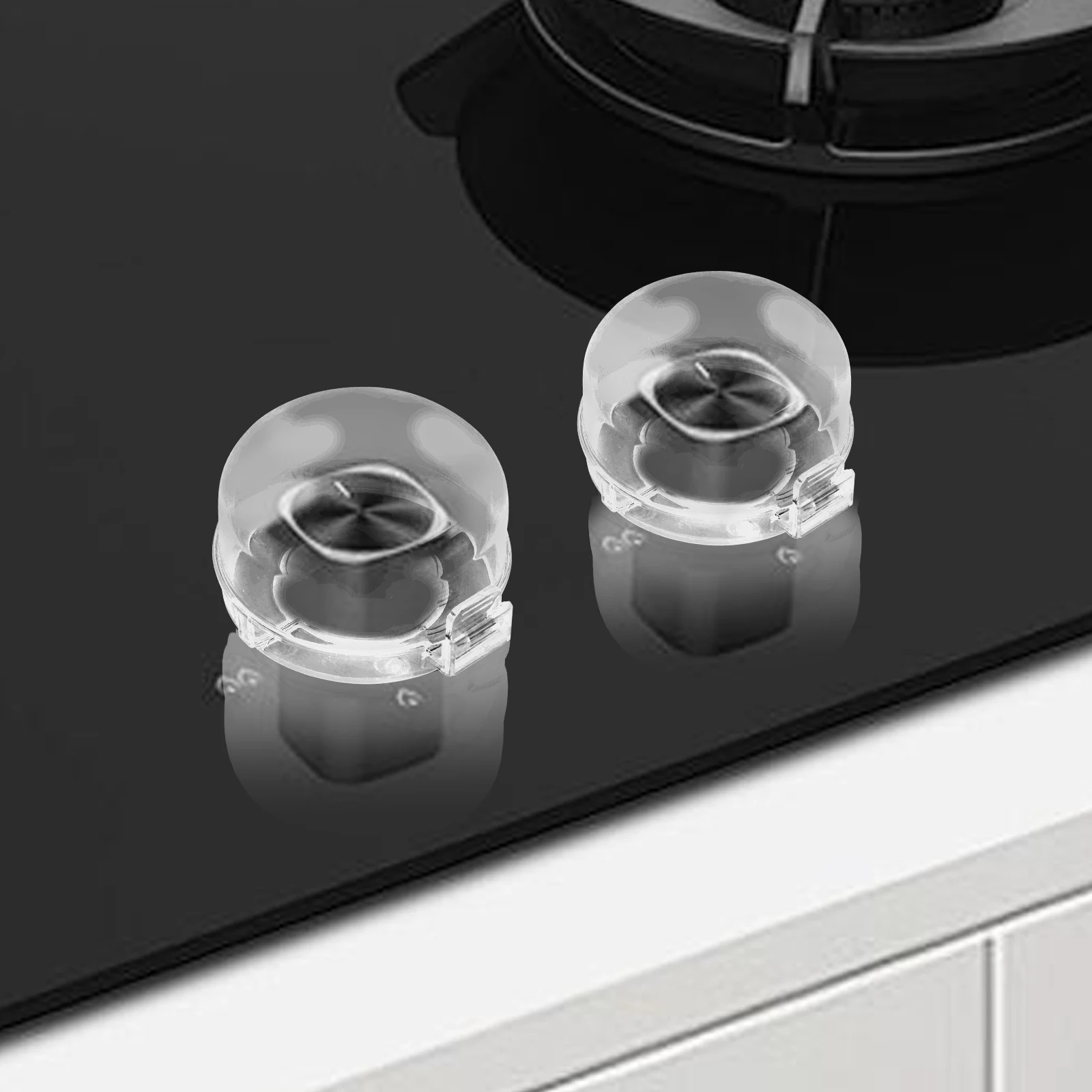 غطاء أمان بمقبض الموقد لسلامة الأطفال، غطاء أزرار لطباخ الغاز الطبيعي، أداة حماية مفتاح المطبخ لسلامة الأطفال والحيوانات الأليفة