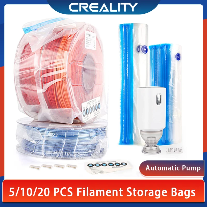 Creality-Bolsa de almacenamiento al vacío para filamento de impresora 3D, bolsa de almacenamiento para filamento de PLA/ABS/TPU, mantenimiento de la