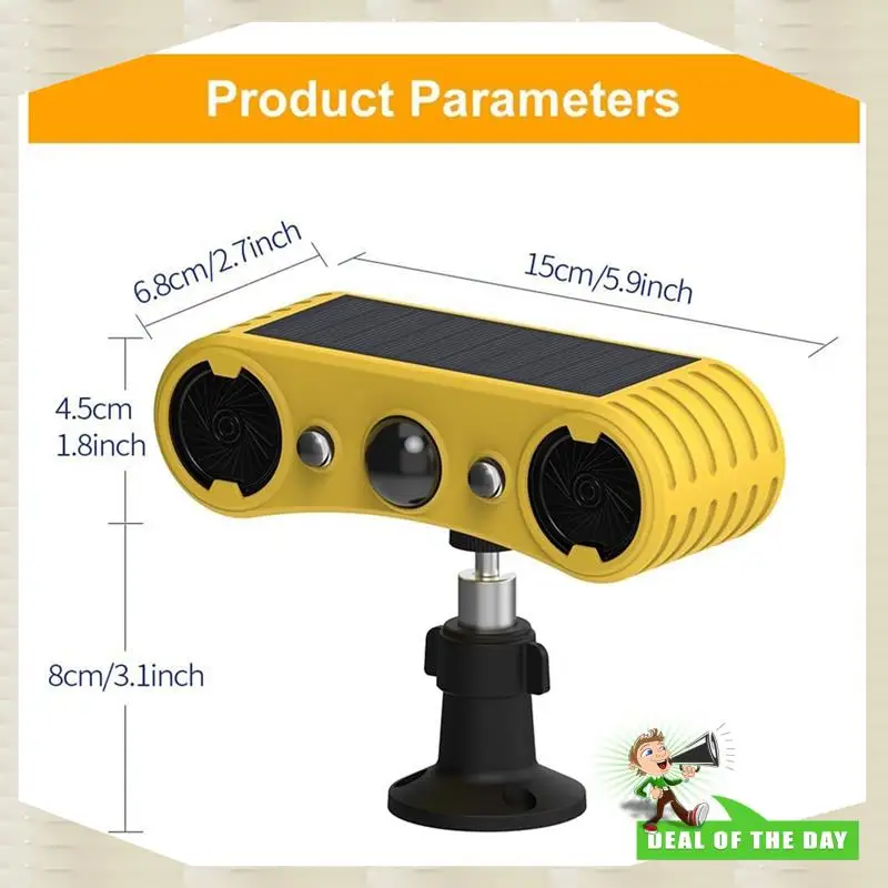 24-Hour Delivery Solar Motion Sensor Alarm, Outdoor Warning Light,13 Sounds Security Alert System Animal Repeller For Farm Yard