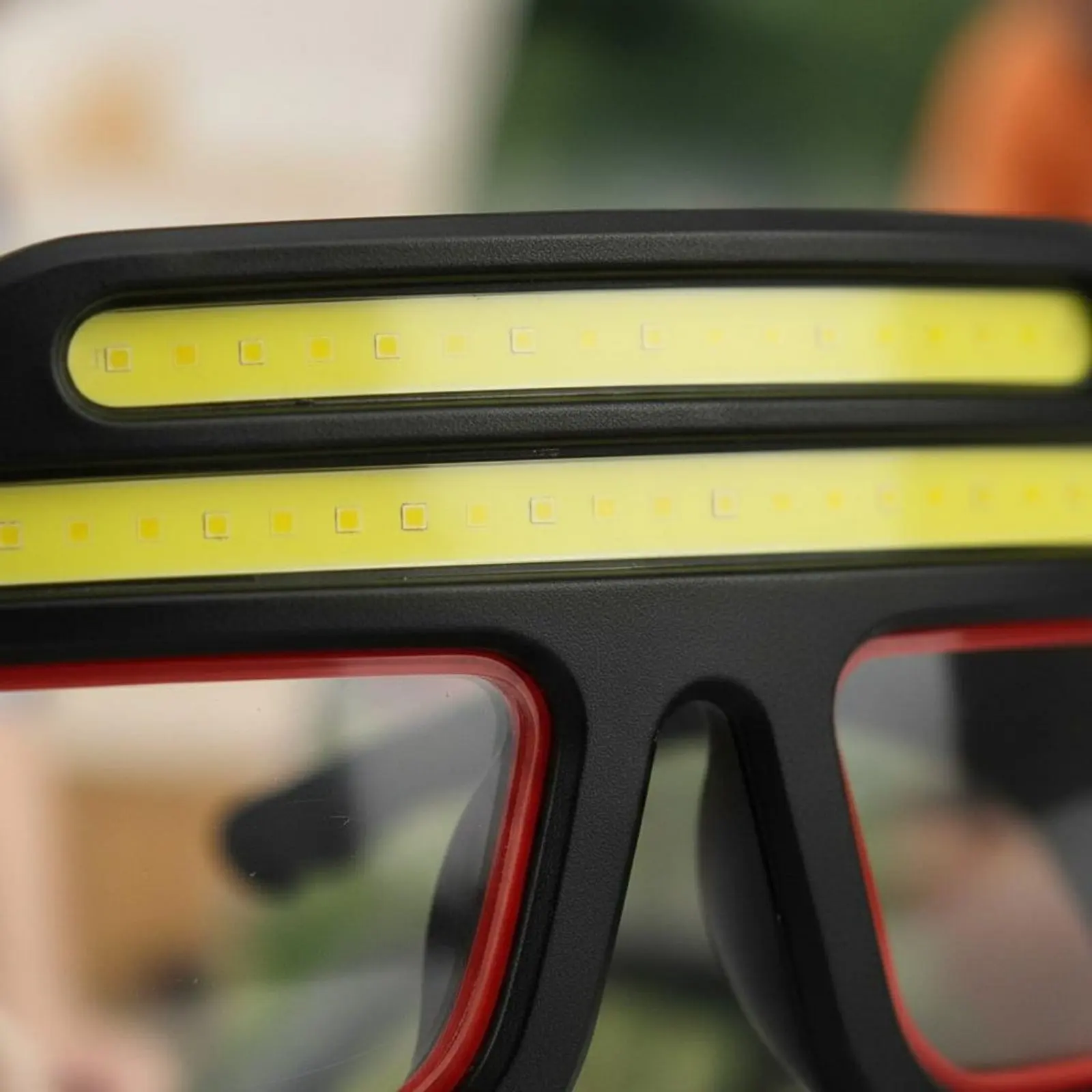 COB Headlight Glasses Shock Resistant Hands-Unrestricted Headlight Glasses Individual Lighting for Camping