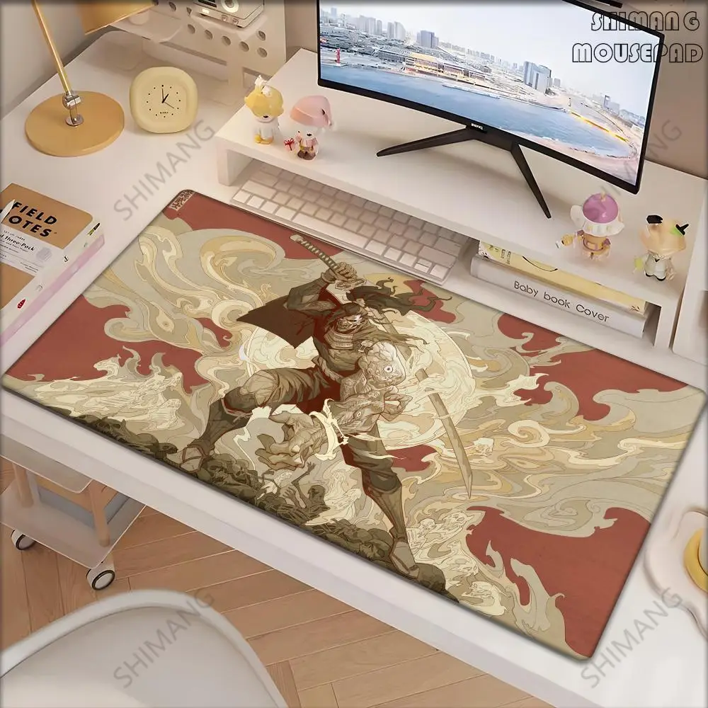 

New Arrival Chaos Samurai Anime Mousepad Gamer Keyboard Large Mouse Pad Gaming Accessories