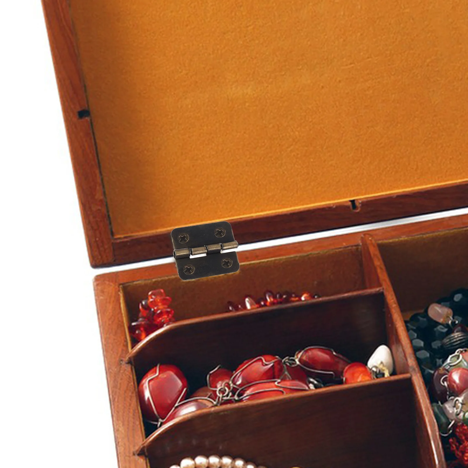 

20pcs Self Closing Spring Hinges Stainless Steel Automatic Hinge For Jewelry Case Box Durable Hardware Fittings