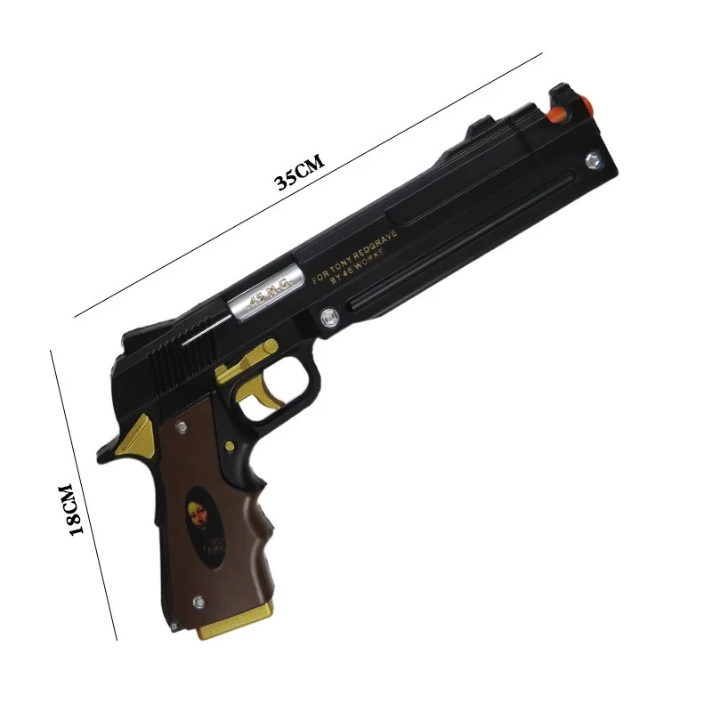 14 بوصة بولي Dante مسدس مسدس الأبنوس العاج أنيمي الشيطان قد يبكي 4 أنيمي تأثيري الدعامة DMC بندقية السيف الحجم الحقيقي اليابانية كاتانا لعبة هدية #4