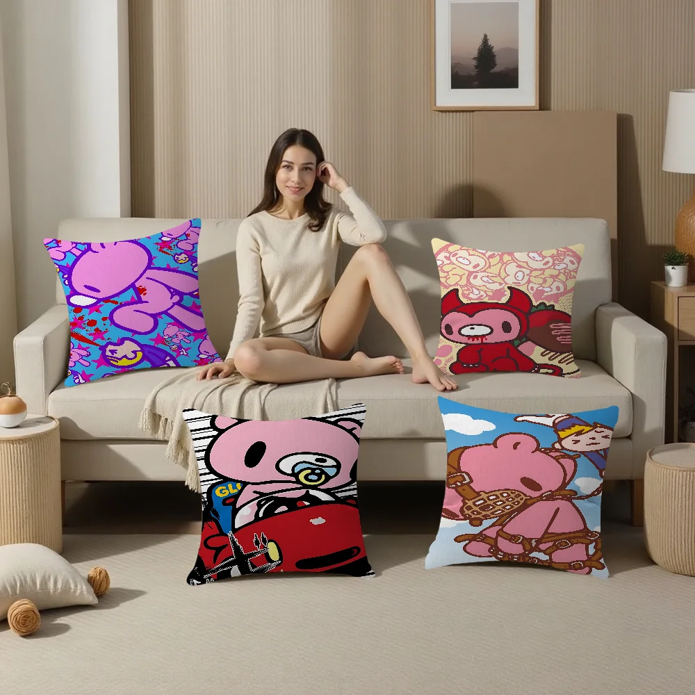 

Cartoon G-gloomy Bear Cushion Cover Inches Farmhouse Decor Home Throw Pillow Covers For Couch Decorations