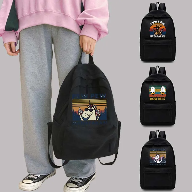 Women's Backpack Unisex School Bag Teen College Travel Backpack Pew Print Pattern Backpacks Large Capacity Sports Backpacks