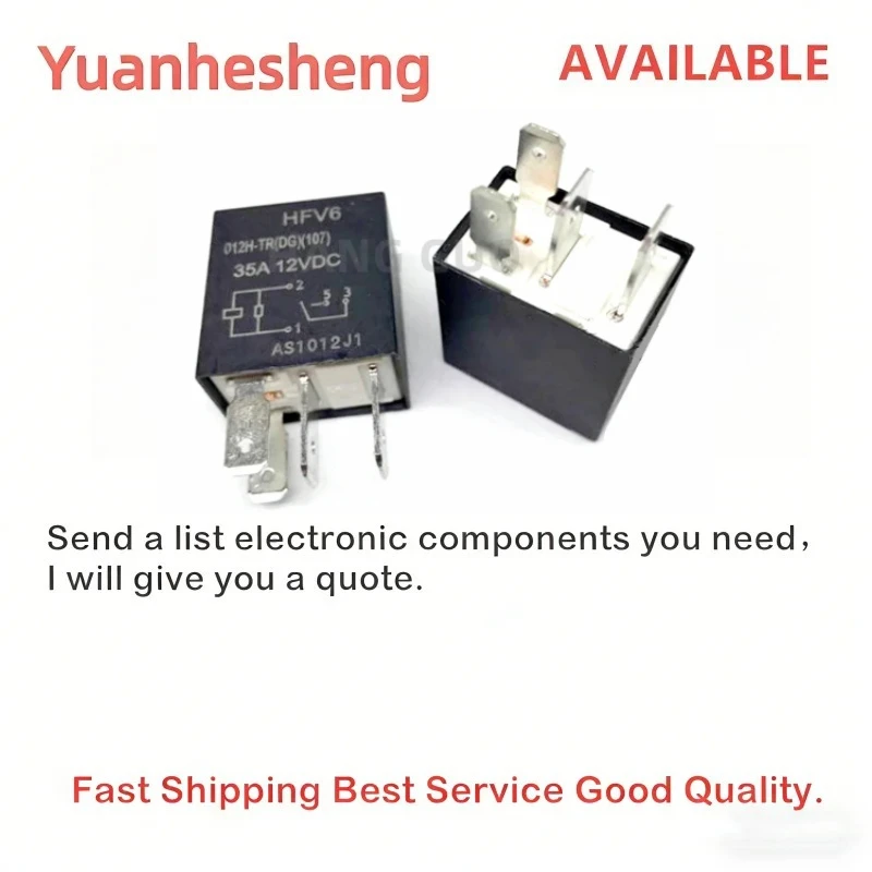2PCS-10PCS/Lot Original HFV6-012H-TR 35A 4-pin 12V For Dihao Great Wall public air conditioning fan headlight automotive relay