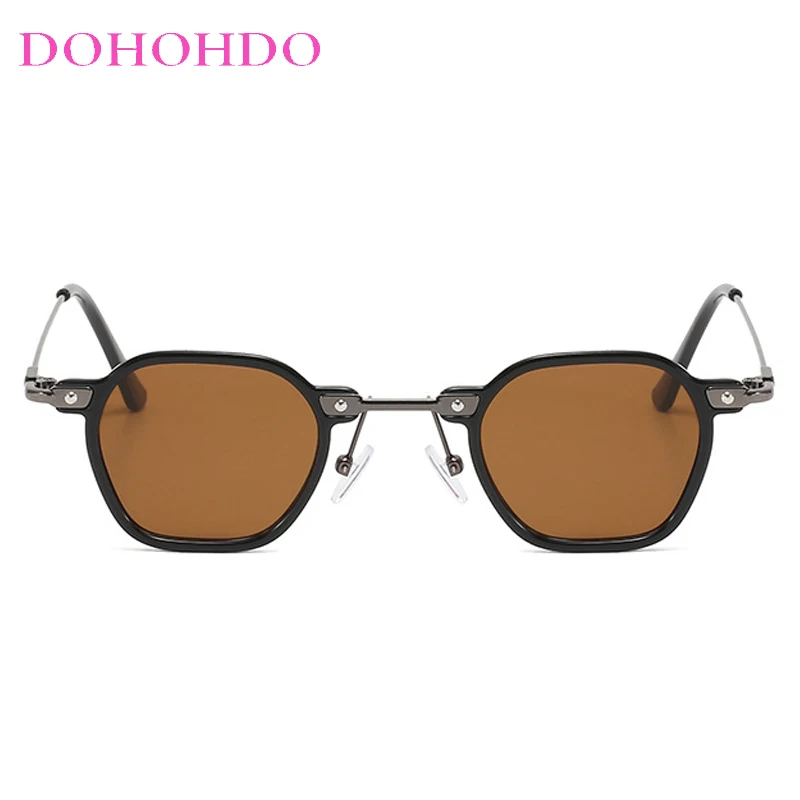 النساء الموضة الكلاسيكية الصغيرة مربع النظارات الشمسية فاسق شخصية المعادن الساق تصميم الرجعية الرجال في الهواء الطلق نظارات للقيادة UV400 lrest #3