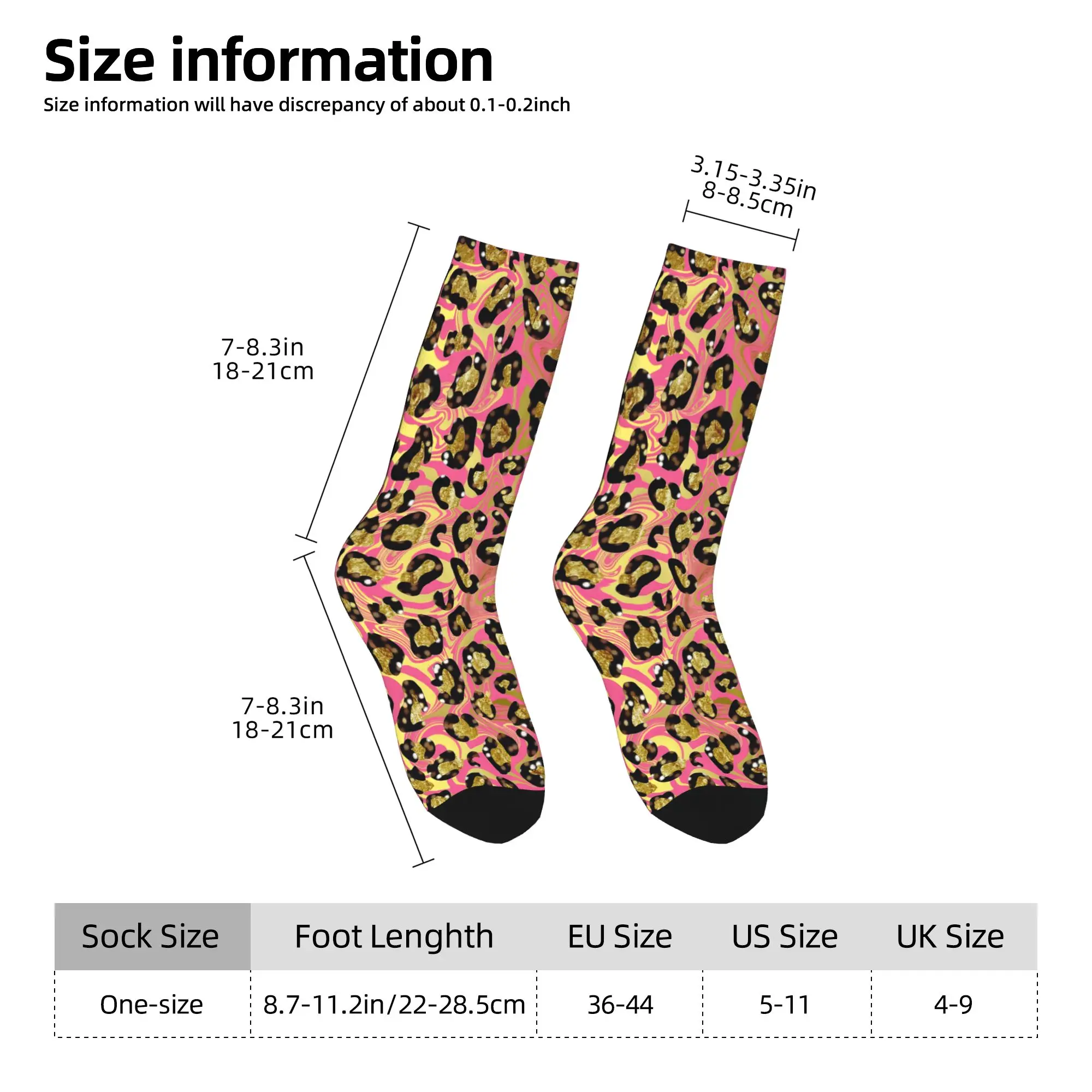 

Psychedelic 80s Leopard Socks Abstract Art Anti Slip Stockings Women Men High Quality Running Socks Spring Funny Pattern Socks