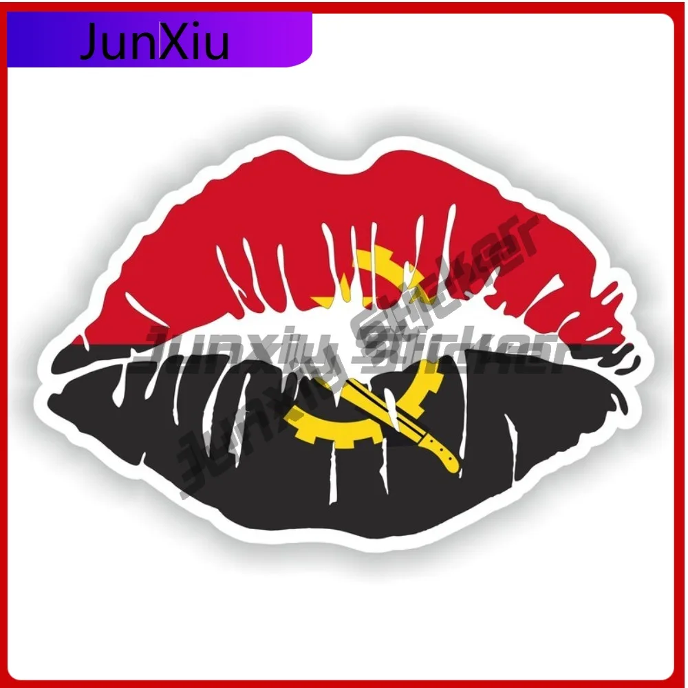 

Angola Flag Lips National Emblem Sticker Travel Stickers And Decal Motorcycle Accessories And Decals Stickers Funny Car Decor
