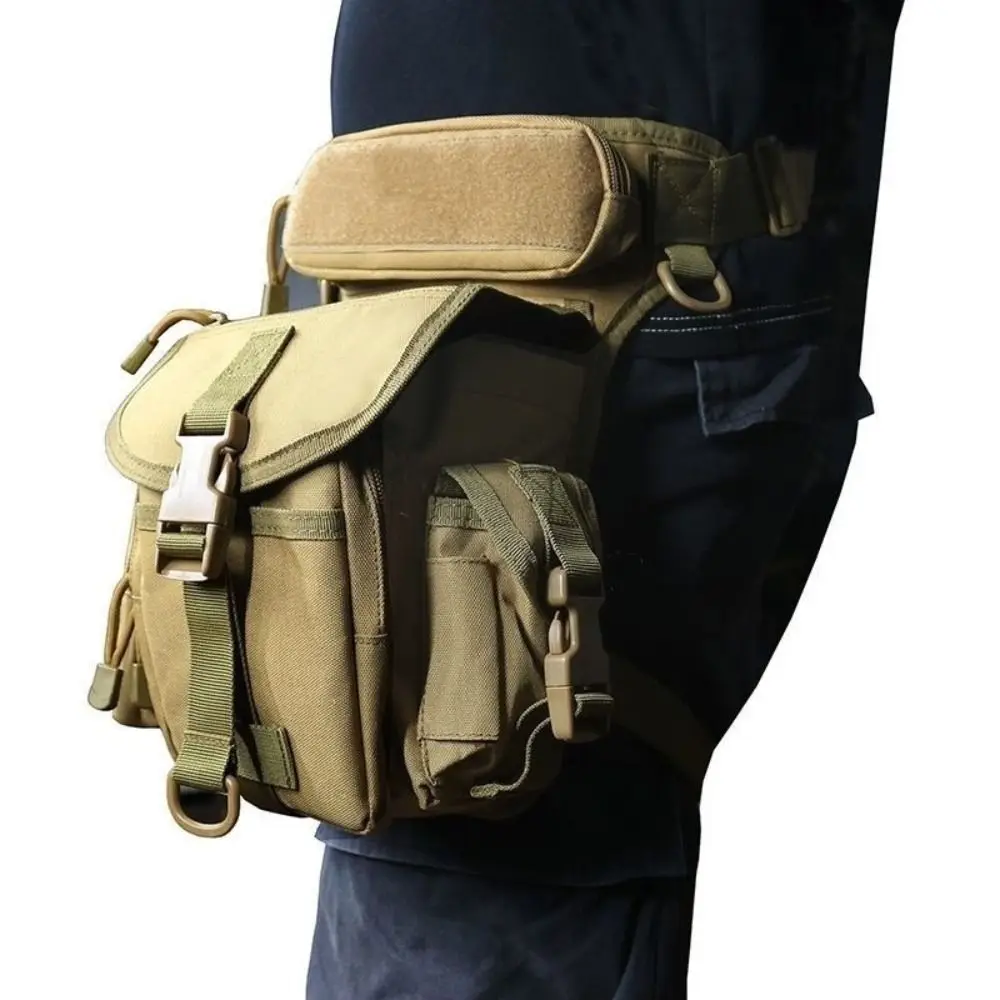 

Large Capacity Outdoor Drop Leg Bag D-shaped Buckle Adjustable Motorcycle Bag Removable Leg Strap with Side Pockets