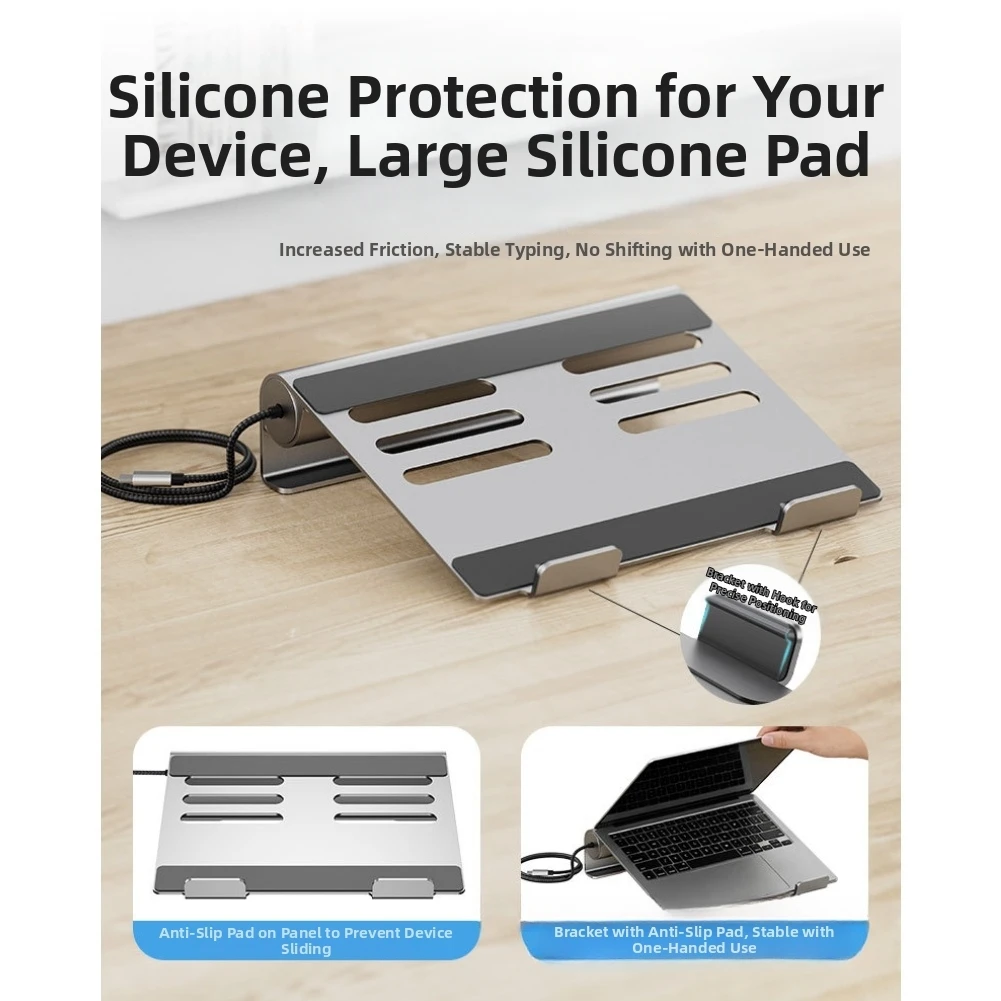 11 In 1 Vertical Laptop Stand For Docking Station USB 3.0 PD100W Triple Display For USB-C Stand Support For Laptop Accessories