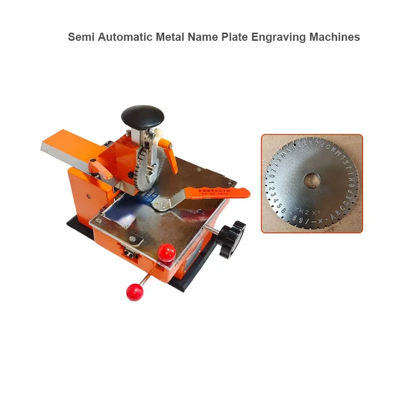 Semi Automatic Metal Name Plate Engraving Machines Nameplate Marking Machine Manual Embossing Machine With Plate