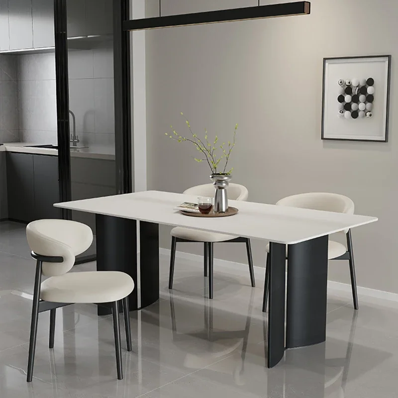 

Aesthetic Living Room Dining Table Wood Study Chairs Nordic Salon Center Dining Table Conference Luxury Muebles Trendy Furniture