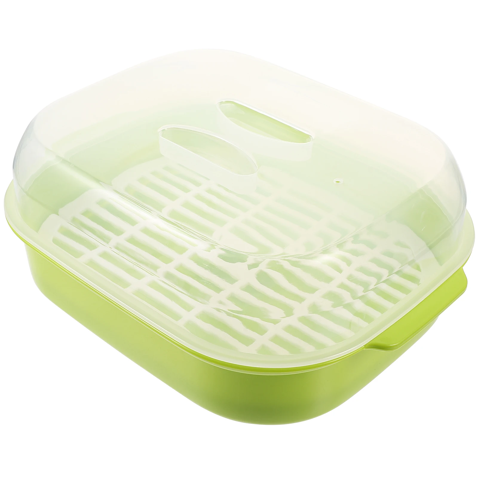Cesta para microondas, cesta para vaporizador de alimentos con orificio de ventilación a prueba de fugas para horno microondas, bollo de huevos, utensilios de cocina a vapor, 1 ud.